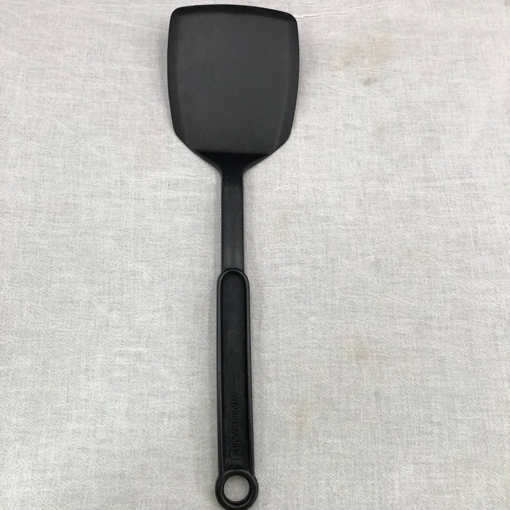 Vintage Farberware 14" Black Nylon Spatula Turner Retro Kitchen Minimalist 80s